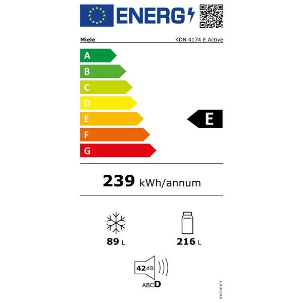 MIELE Réfrigérateur combiné KDN4174EWS