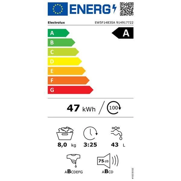 ELECTROLUX Lave-linge frontal 8KG EW5F1483SA