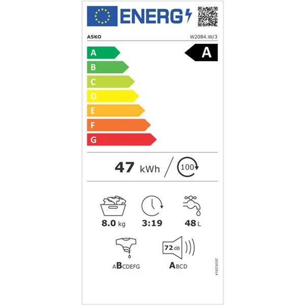 ASKO Lave-linge frontal 8KG W2084B.W