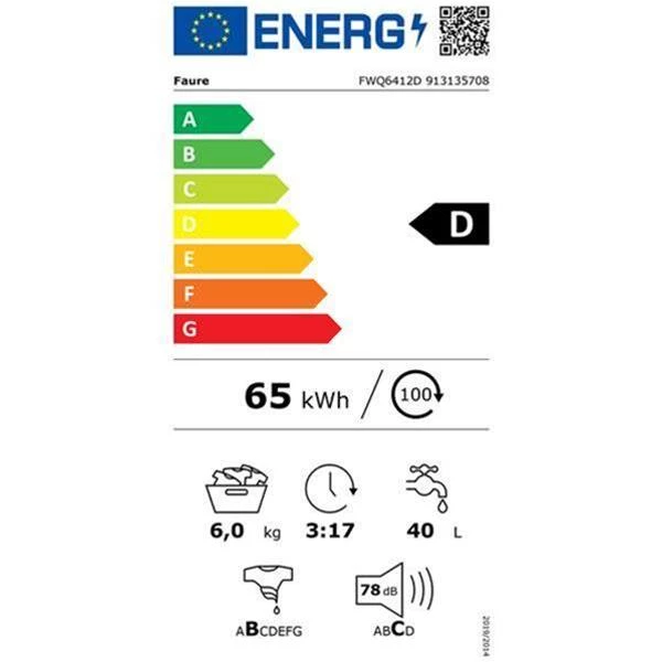 FAURE Lave-linge top 6KG  FWQ6412D