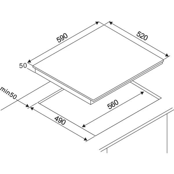 AMICA Table vitrocéramique AV3540C